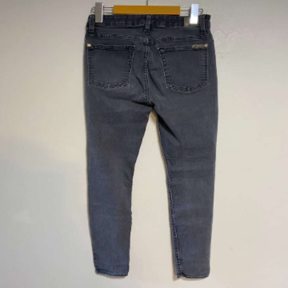 7 For All Mankind The High Waist Washed Black Women's Ankle Skinny Jeans Size 27 - Picture 7 of 12